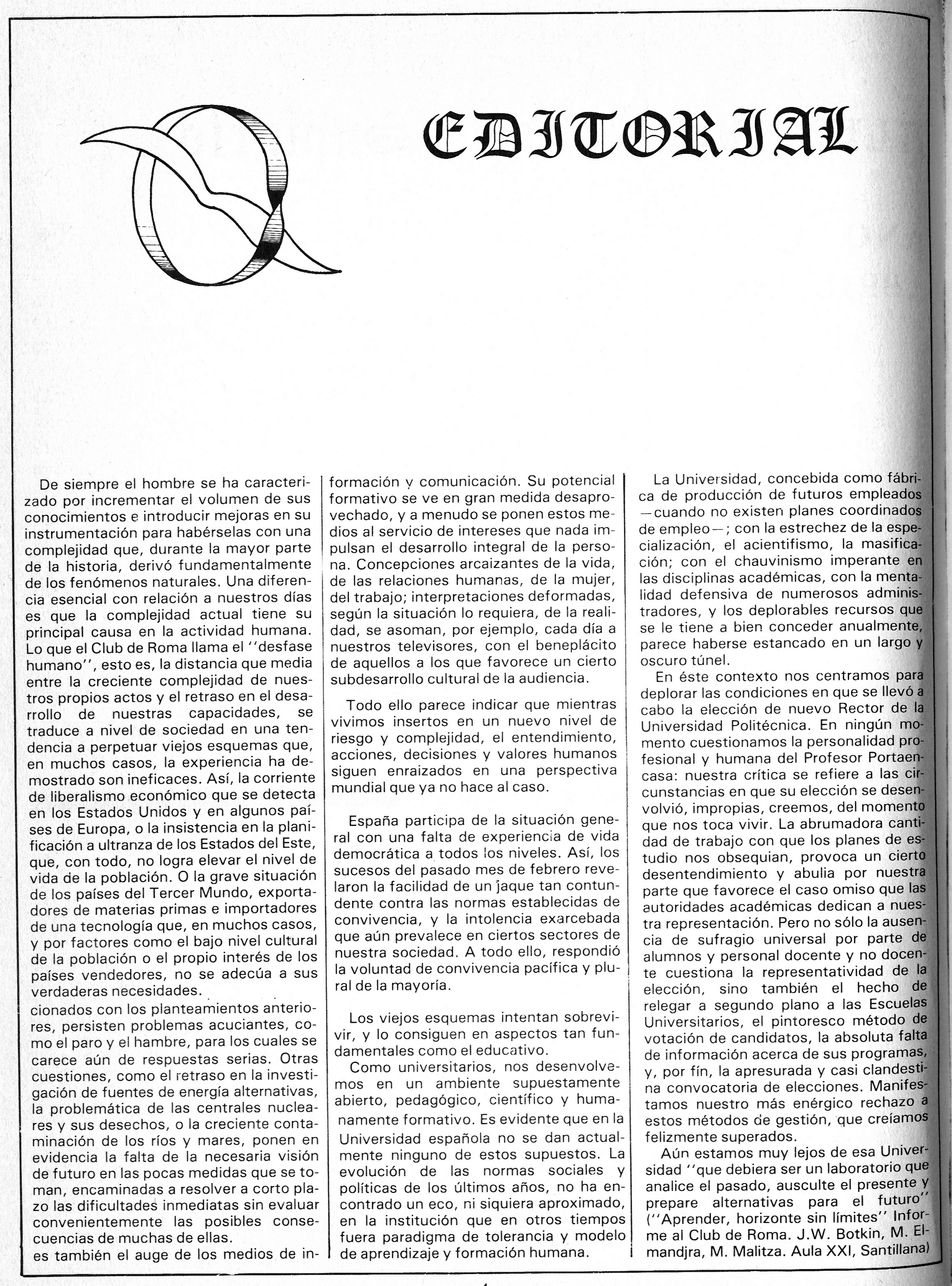 Página de Editorial Revista Albatros
